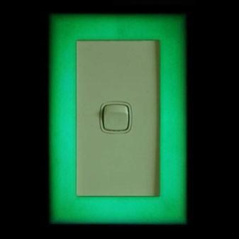 Glow in the dark light switch cover